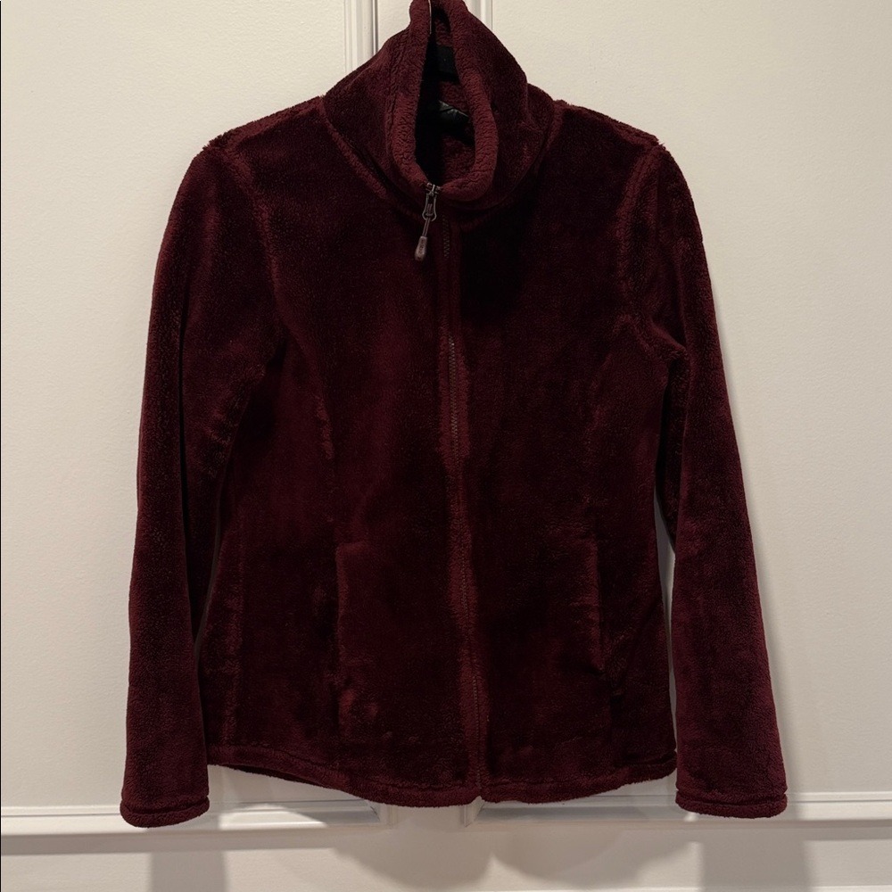 32 Degrees Heat Burgundy‎ Fleece Jacket Size S Full Zip Soft Plush